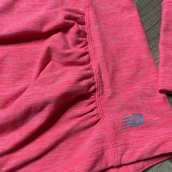 NEW BALANCE Women Small Neon Pink Pullover Performance Turtleneck sweater Top - Picture 11 of 13